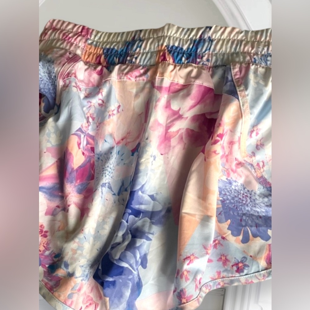 Avia Running Shorts Lined Moisture Wicking Zipper Pocket Drawstring Pastel NWOT